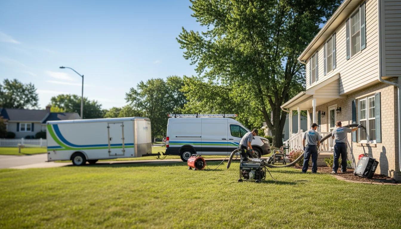 Flooded Basement Restoration And Cleanup With Repair in Bushnell, IL near me